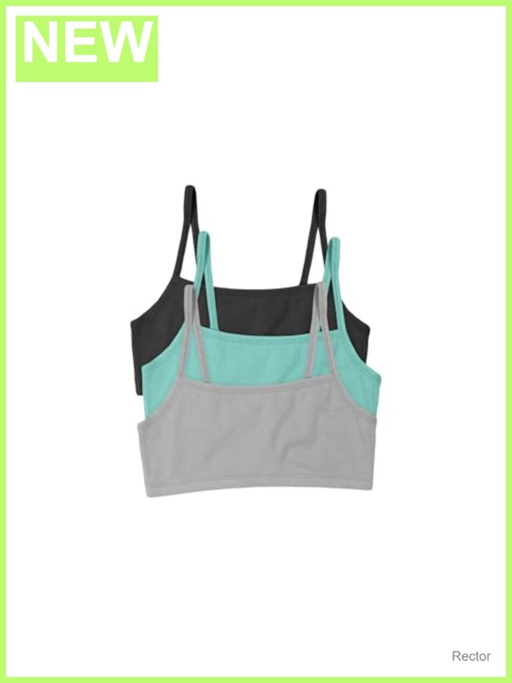 Cotton Bralette 3-Pack Wireless Pullover Racerback Bras for Women